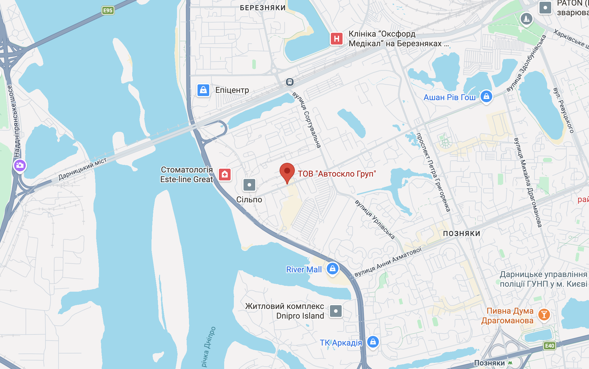 Разташування: Лівий берег - вул. Причальна 5а