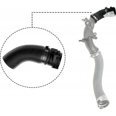 Патрубок от интеркулера правый Renault Dokker / Рено Доккер 1.2 (бензин) 2012-2021 09-0527 GATES (Бельгия)