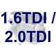 Помпа / водяной насос на Volkswagen Caddy III 1.6TDI / 2.0TDI 2007- / Фольксваген Кадди 3 1.6TDI / 2.0TDI 2007-