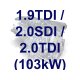Ремни генератора на Volkswagen Caddy III / Фольксваген Кадди 3 1.9TDI / 2.0SDI / 2.0TDI (103kW) 2004-2010