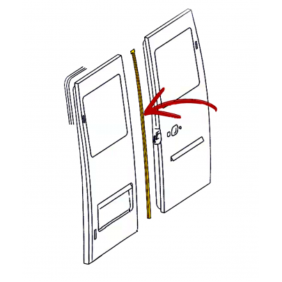 Ущільнювач задніх дверей (розпашонка) MB Sprinter 901-905 1995-2006 1007456 AUTOTECHTEILE (Німеччина)