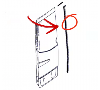 Ущільнювач задніх дверей (розпашонка) VW Crafter 2006- 1007457 AUTOTECHTEILE (Німеччина)