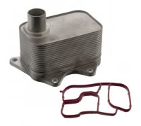 Радіатор масляний / теплообмінник (70x110x65) Volkswagen Passat B6 / Фольксваген Пассат Б6 1.8TSI / 2.0TFSI 2005-2010 100856 FEBI (Німеччина)