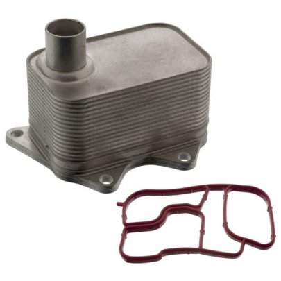 Радіатор масляний / теплообмінник (70x110x65) Volkswagen Passat B6 / Фольксваген Пассат Б6 1.8TSI / 2.0TFSI 2005-2010 100856 FEBI (Німеччина)