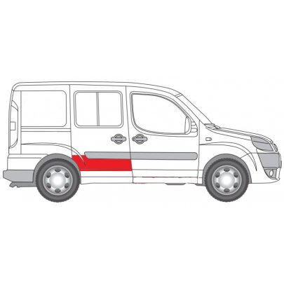 Ремонтна частина дверей задня права Fiat Doblo 01-11 2042152 KLOKKERHOLM (Дания)