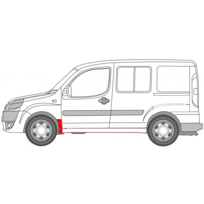 Ремонтна частина крила передня зліва Fiat Doblo 01-11 2042335 KLOKKERHOLM (Данія)