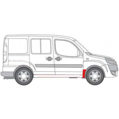 Ремонтна часть крила передняя справа Fiat Doblo 01-11 2042336 KLOKKERHOLM (Дания)