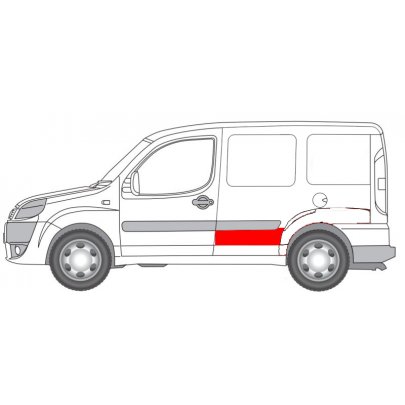 Ремонтна частина бока зліва Fiat Doblo 01-11 2042003 KLOKKERHOLM (Данія)