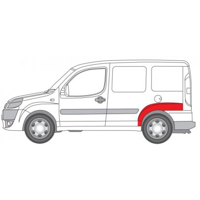 Ремонтна частина порога ліворуч (довжина 190см) Fiat Doblo 01-11 6505-06-2042017P BLIC (Польща)