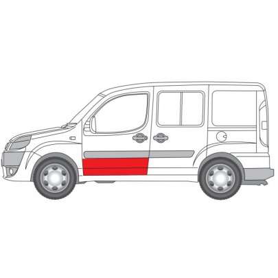 Ремонтна частина дверей передня ліва Fiat Doblo 01-11 2042121 KLOKKERHOLM (Дания)