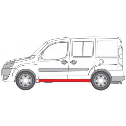 Ремонтная часть порога слева (длина 170см) Fiat Doblo 01-11 6505-06-2042015P BLIC (Польша)