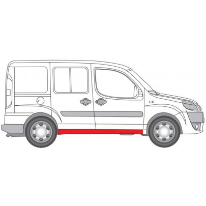 Ремонтна частина порога праворуч (довжина 170см) Fiat Doblo 01-11 6505-06-2042015P BLIC (Польща)