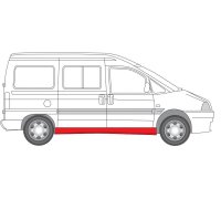 Ремонтная часть порога правого Fiat Scudo / Citroen Jumpy / Peugeot Expert 1995-2006 6505-06-5575012P BLIC (Польша)