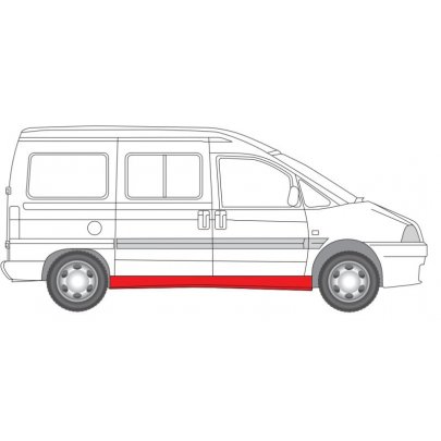 Ремонтная часть порога правого (с раздвижной дверью) Fiat Scudo / Citroen Jumpy / Peugeot Expert 1995-2006 6505-06-2033002K BLIC (Польша)