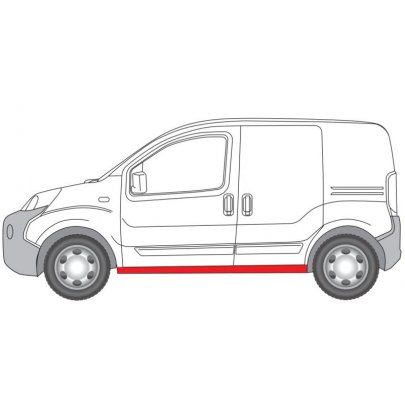 Ремонтная часть порога левый (длина 165см) Citroen Nemo / Peugeot Bipper / Fiat Fiorino II 2008- 6505-06-0553015P BLIC (Польша)