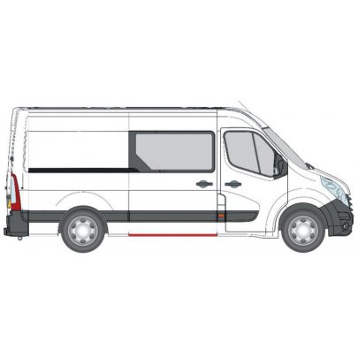 Ремонтная часть порога правого (длинная база) Nissan NV400 2011- 1020-09-062340P BLIC (Польша)