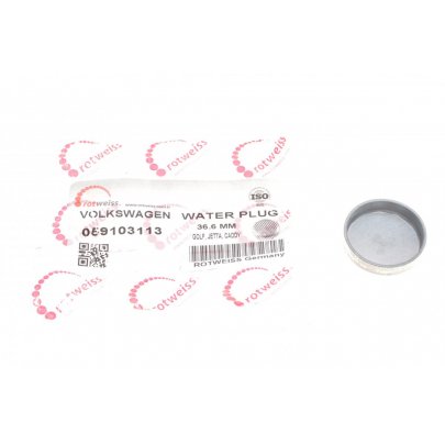 Заглушка блока цилиндров (D=36,6mm) Volkswagen Passat B6 / Фольксваген Пассат Б6 2005-2010 059103113 ROTWEISS (Турция)