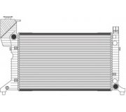 Радиатор охлаждения (с кондиционером) MB Sprinter 2.3D / 2.9TDI 1995-2006 TP.15.62.664A TEMPEST (Тайвань)