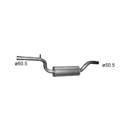 Глушитель двигателя ( OE 3C0253409 ) Volkswagen Passat B6 / Фольксваген Пассат Б6 2005-2010 PL30.108 POLMOSTROW (Польша)