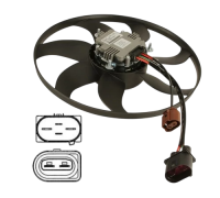 Вентилятор радиатора (d=360мм) Volkswagen Passat B6 / Фольксваген Пассат Б6 2005-2010 74W1006 FPS (Тайвань)