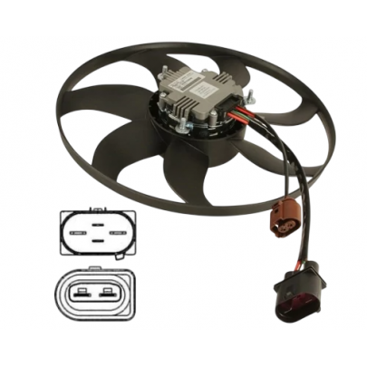 Вентилятор радиатора (d=360мм) Volkswagen Passat B6 / Фольксваген Пассат Б6 2005-2010 74W1006 FPS (Тайвань)