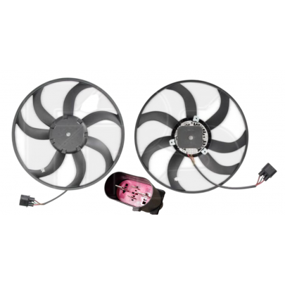 Вентилятор радиатора (d=410мм) Volkswagen Passat B6 / Фольксваген Пассат Б6 2005-2010 74W204 FPS (Тайвань)