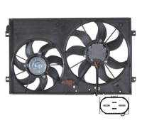 Вентилятор радиатора ( с корпусом, D=360/295,без шторки) Volkswagen Passat B6 / Фольксваген Пассат Б6 2005-2010 74W78 FPS (Тайвань)