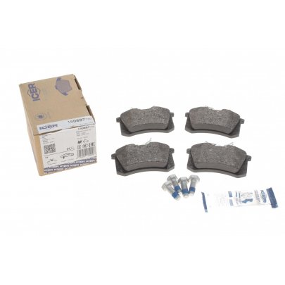 Гальмівні колодки передні (53мм) Renault Megane 3 / Рено Меган 3 2008-2016 180697-700 ICER (Іспанія)