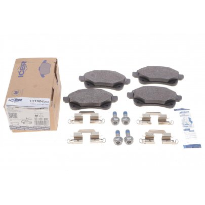 Гальмівні колодки передні (46мм) Renault Megane 3 / Рено Меган 3 2008-2016 181904-203 ICER (Іспанія)