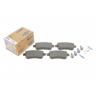 Гальмівні колодки передні (46мм) Renault Megane 3 / Рено Меган 3 2008-2016 181904 ICER (Іспанія)