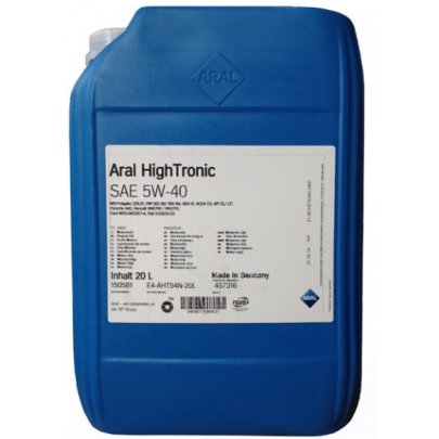 Синтетическое моторное масло High Tronic SAE 5w-40 (20L) AR-1505B1 ARAL (Германия)