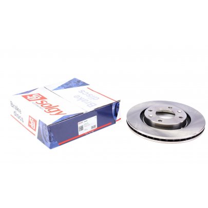 Тормозной диск передний вентилируемый (266x22mm) Peugeot Partner / Citroen Berlingo 1996-2011 208044 SOLGY (Испания)