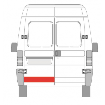 Ремонтна частина задніх дверей ліворуч (нижня частина, висота 200мм) Fiat Ducato / Citroen Jumper / Peugeot Boxer 1994-2006 2092151 KLOKKERHOLM (Данія)