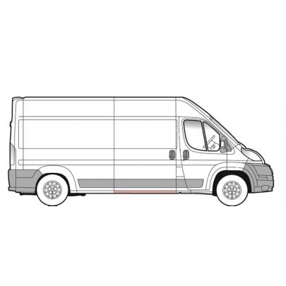 Ремонтная часть порога правый Fiat Ducato II / Citroen Jumper II / Peugeot Boxer II 2006- 6505-06-2097002P BLIC (Польша)