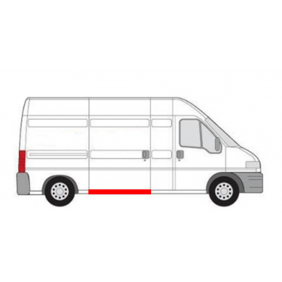 Ремонтная часть порога слева (11см/140см) Fiat Ducato / Citroen Jumper / Peugeot Boxer 1994-2006 2092002 KLOKKERHOLM (Дания)