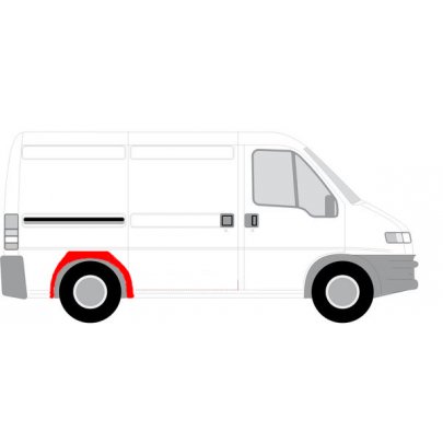 Ремонтная часть крила сзади справа (арка) Fiat Ducato / Citroen Jumper / Peugeot Boxer 1994-2006  2092590 KLOKKERHOLM (Дания)