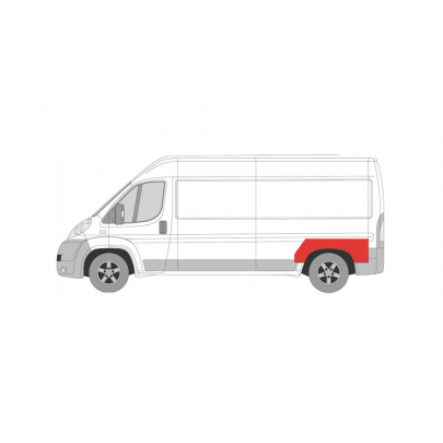 Ремонтная часть крила заднего правого (арка) Fiat Ducato II / Citroen Jumper II / Peugeot Boxer II 2006- 2097532 KLOKKERHOLM (Дания)