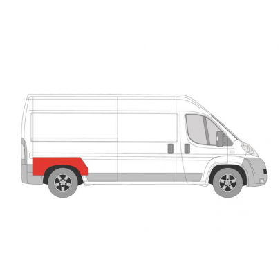 Ремонтная часть крила заднего правого (арка) Fiat Ducato II / Citroen Jumper II / Peugeot Boxer II 2006- 2097532 KLOKKERHOLM (Дания)