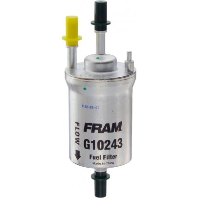 Фильтр топливный (под 2 трубки, 6.6Bar) VW Touran 1.6 / 2.0 (бензин) 2003-2015 G10243 FRAM (США)