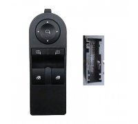 Кнопка склопідйомника спереді зліва (18 контактів) Opel Zafira B / Опель Зафіра Б 2005-2015 26393 MEAT and DORIA (Італія)