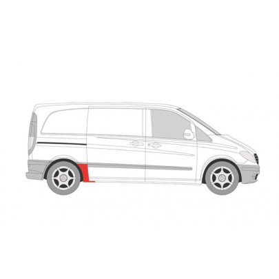 Ремонтная часть крила заднего правого (короткая база) MB Vito 639 2003- 3542562 KLOKKERHOLM (Дания)