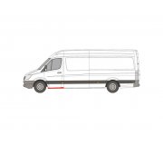 Ремонтная часть порога спереди левая (нижняя часть) VW Crafter 2006- 3547043 KLOKKERHOLM (Дания)