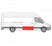 Ремонтная часть сдвижной двери правий (внешняя) VW Crafter 2006- 3547150 KLOKKERHOLM (Дания)