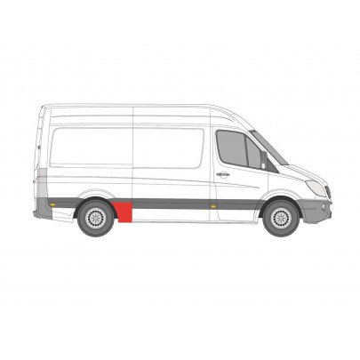 Ремонтна частина заднього крила права (середня база) VW Crafter 2006- 3547566 KLOKKERHOLM (Данія)