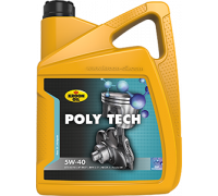 Синтетичне моторне масло 5W40 POLY TECH 5L (BMW LL-01 / GM LL-B-025 / MB 226.5 / MB 229.3 / MB 229.3 / Renault RN0700 / Renault RN0710 / VW 502.00 / VW 505.00) 36140 KROON OIL (Нідерланди)