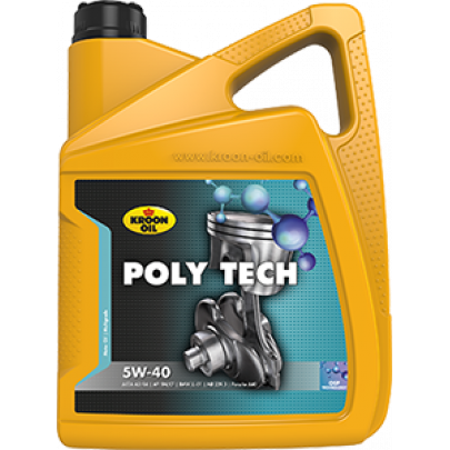 Синтетичне моторне масло 5W40 POLY TECH 5L (BMW LL-01 / GM LL-B-025 / MB 226.5 / MB 229.3 / MB 229.3 / Renault RN0700 / Renault RN0710 / VW 502.00 / VW 505.00) 36140 KROON OIL (Нидерланды)
