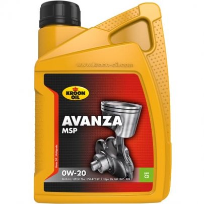 Синтетичне моторне масло 0W20 AVANZA MSP 1L (PSA B71 2010) 37349 KROON OIL (Нидерланды)