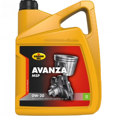 Синтетичне моторне масло 0W20 AVANZA MSP 5L (PSA B71 2010) 37350 KROON OIL (Нидерланды)