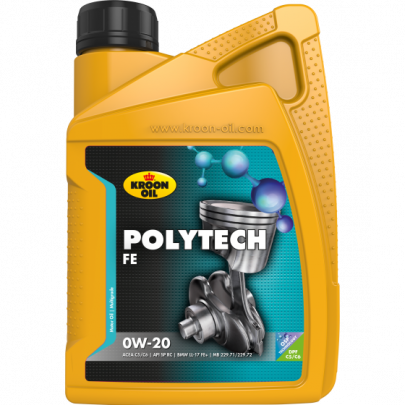 Синтетичне моторне масло 0W20 POLYTECH FE 1L (Chrysler MS 12145 / Fiat 9.55535-GSX / Ford WSS-M2C947-B1/WSS-M2C962-A1 / Land Rover STJLR.03.5006 / MB 229.71 / MB 229.72 / OPEL OV0401547-A/OV0401547-A20) 37568 KROON OIL (Нидерланды)