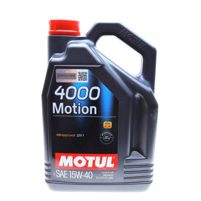 Напівсинтетичне моторне масло 15W40 4000 Motion 5L (МВ 229.1) 386406 MOTUL (Франція)